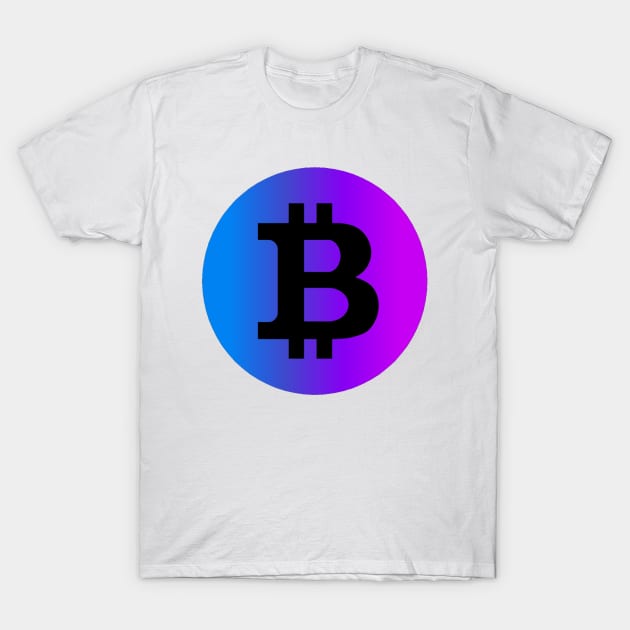 Astral Bitcoin - Black on White T-Shirt by Pektashop